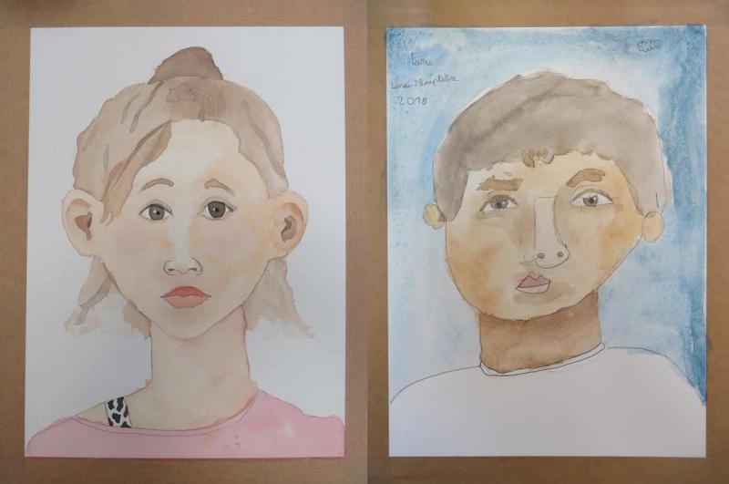 Dessiner son portrait et le peindre à l'aquarelle